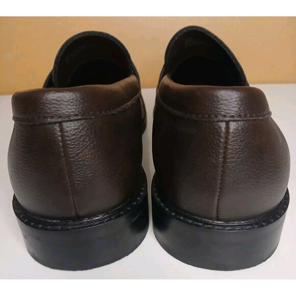 Abound Sz 12 Ortholite Eco Insole Brown Soft Faux Leather Comfort Penny Loafer - Picture 4 of 13